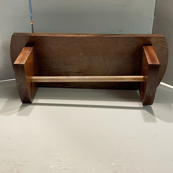 Wooden Gracie Oaks wall mounted paper towel roll holder dispenser/display shelf - Picture 10 of 10